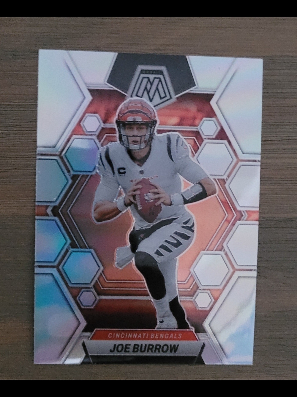 Panini Red and Black Joe Burrow Football Card #40